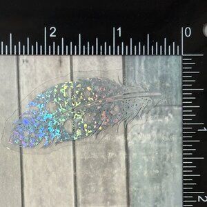 🌀10/$10🌀 Silver Translucent Holographic Waterproof Vinyl Sticker Decal